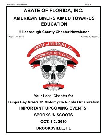 Septâ Oct 2010 - ABATE of Florida, Inc. Hillsborough County Chapter