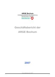 GeschÃ¤ftsbericht der ARGE Bochum 2007 - Jobcenter Bochum