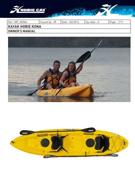 KAYAK HOBIE KONA - Hobie Cat