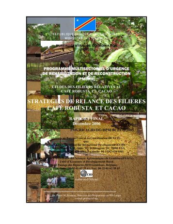 strategies de relance des filieres café robusta et cacao