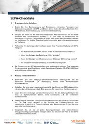 SEPA-Checkliste Firmenkunden - vr bank Untertaunus eG
