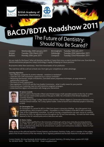 BACD/BDTA Roadshow 2011 - BDTA Dental Showcase