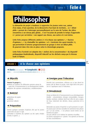 Philosopher - Eco-Parlement des jeunes