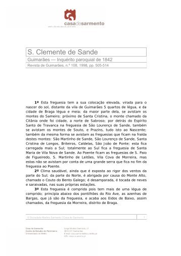 S. Clemente de Sande - Casa de Sarmento