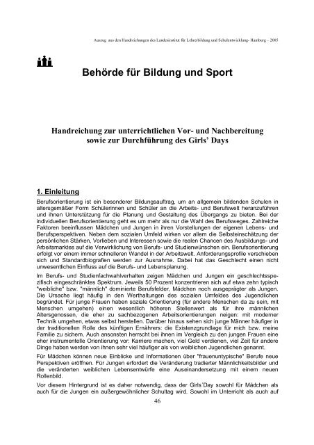 Internationale Best Practice Modelle für eine gendergerechte Welt