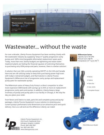 Wastewater... without the wa$te - Shanley Pump and Equipment, Inc.