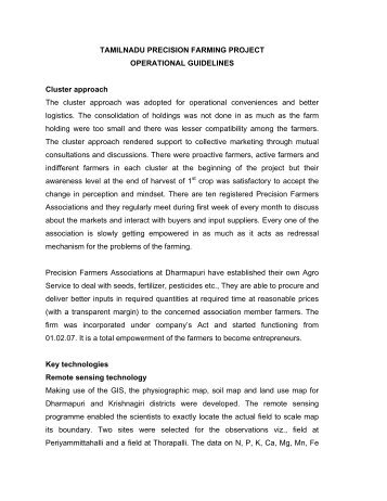 Precision Farming Guidelines - TNAU