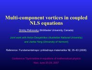 Multi-component vortices in coupled NLS equations - Dmitry ...