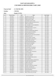 S1 Teknik Sipil Reguler 2 - Fakultas Teknik UNDIP - Universitas ...