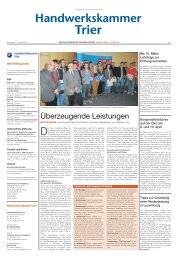 Meisterbrief als sicheres Wertpapier - Handwerkskammer Trier