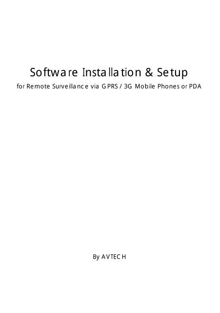Software Installation & Setup