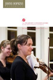 2010-2011 Conservatory Catalog - Peabody Institute - Johns ...