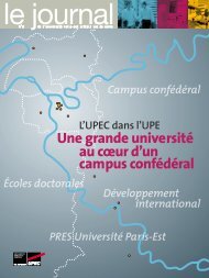 Le journal de l'UPEC nÂ°2 - UniversitÃ© Paris-Est