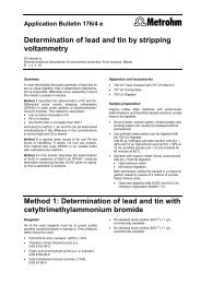 Determination of lead and tin by stripping voltammetry ... - Metrohm