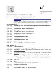 Program - Graduate School for Health Sciences - Universität Bern
