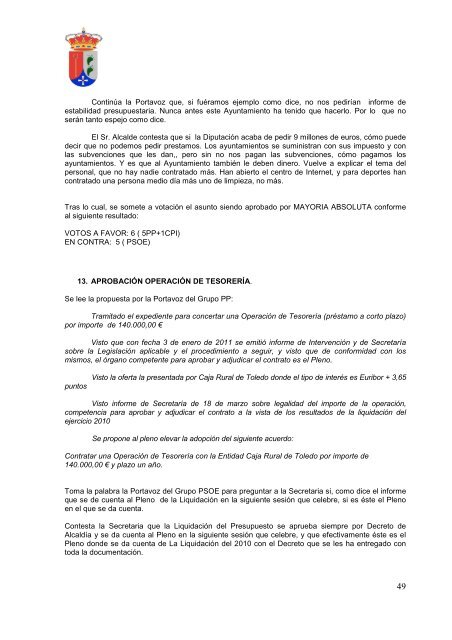 Acta pleno 25-03-2011 - Ayuntamiento de Camarena