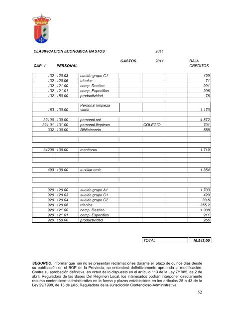Acta pleno 25-03-2011 - Ayuntamiento de Camarena