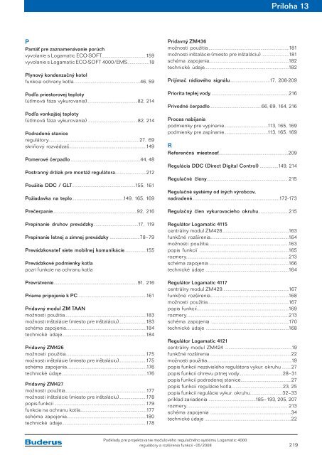 ModulovÃ½ regulaÄnÃ½ systÃ©m Logamatic 4000 RegulÃ¡tory a ... - Buderus