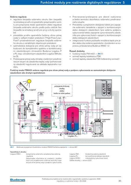 ModulovÃ½ regulaÄnÃ½ systÃ©m Logamatic 4000 RegulÃ¡tory a ... - Buderus