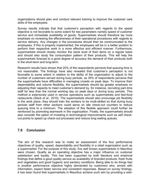 An Assessment of the Operational Performance of Supermarkets in ...