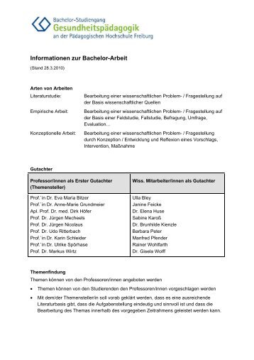 Informationen zur Bachelor-V2