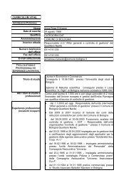 CURRICULUM VITAE Nome Anna Rosa D'Arezzo Data di nascita ...