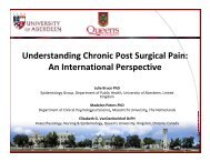 Understanding Chronic Post Surgical Pain - The Canadian Pain ...