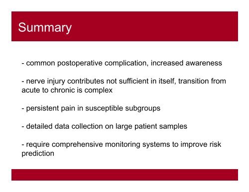 Understanding Chronic Post Surgical Pain - The Canadian Pain ...