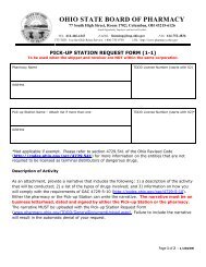Pick-up Station Request Form 1-1 - Ohio State Board of Pharmacy