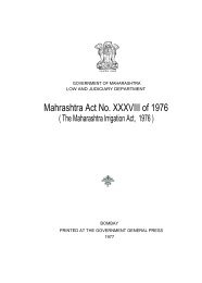 Maharashtra Irrigation Act, 1976 - Mahawrd.org