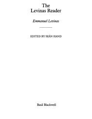 Levinas - The Levinas Reader (ed Hand)