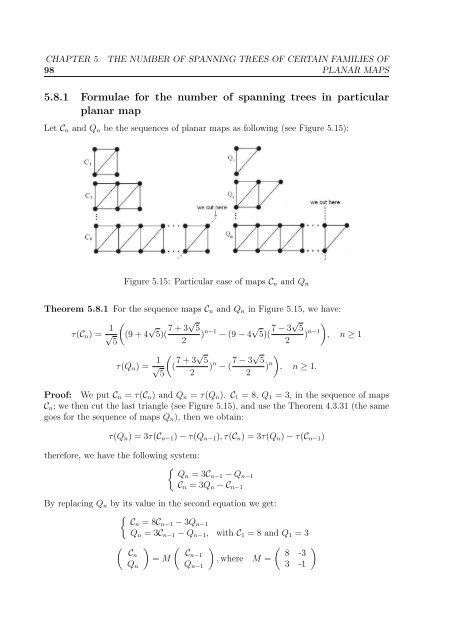 enumeration of the number of spanning trees in some ... - Toubkal