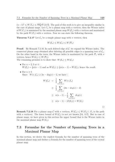 enumeration of the number of spanning trees in some ... - Toubkal