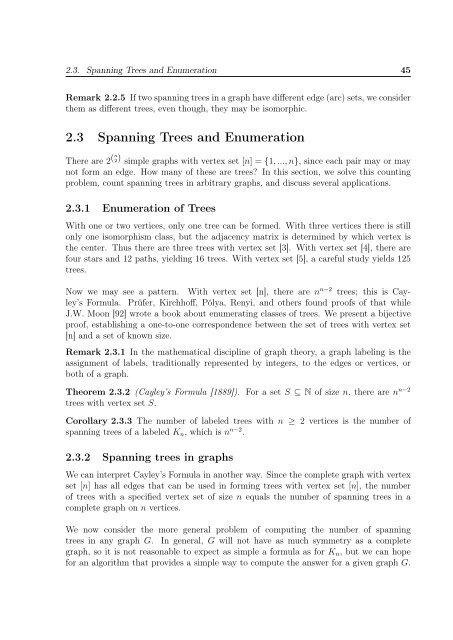 enumeration of the number of spanning trees in some ... - Toubkal