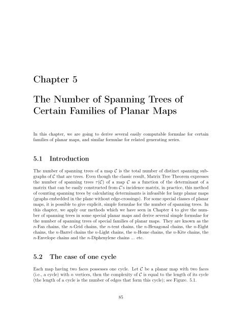 enumeration of the number of spanning trees in some ... - Toubkal