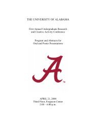THE UNIVERISTY OF ALABAMA - Graduate School - The University ...