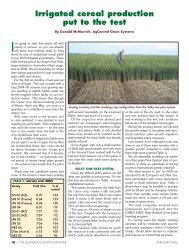 Irrigated cereal production put to the test - Greenmount Press