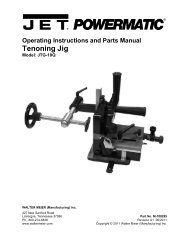 Operating Instructions And Parts Manual Tenoning Jig - Powermatic