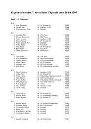 Ergebnisliste des 7. Arnstädter Citylaufs vom ... - LSV Lok Arnstadt