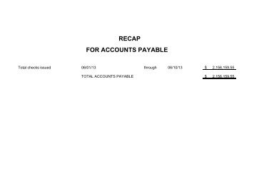 Accounts Payable Covering the Period 6-01-13 ... - Muskegon County