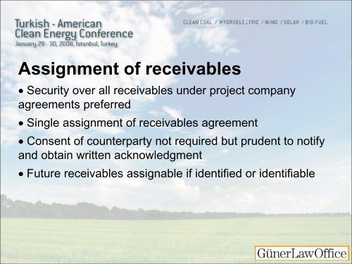 2. Types of security for clean energy project financing