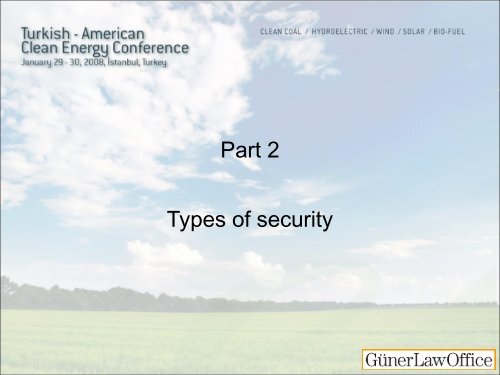 2. Types of security for clean energy project financing