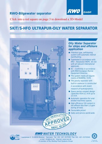 SKIT/S-HFO UltraPur-Oily Water Separator The RWO ... - archnav.de