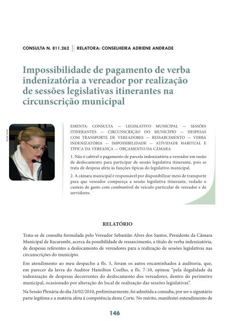Impossibilidade de pagamento de verba ... - Revista do TCE