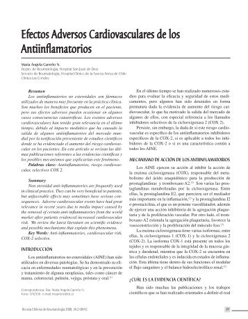 Efectos Adversos Cardiovasculares de los Antiinflamatorios