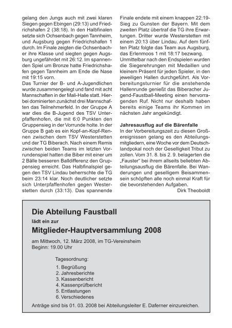 TG-Report 4 / 2007 als pdf-Datei (ca - TG Biberach
