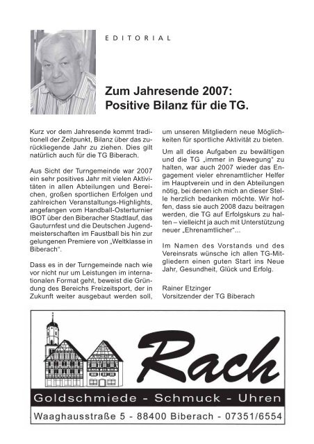 TG-Report 4 / 2007 als pdf-Datei (ca - TG Biberach