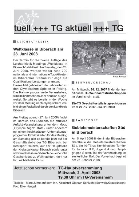 TG-Report 4 / 2007 als pdf-Datei (ca - TG Biberach