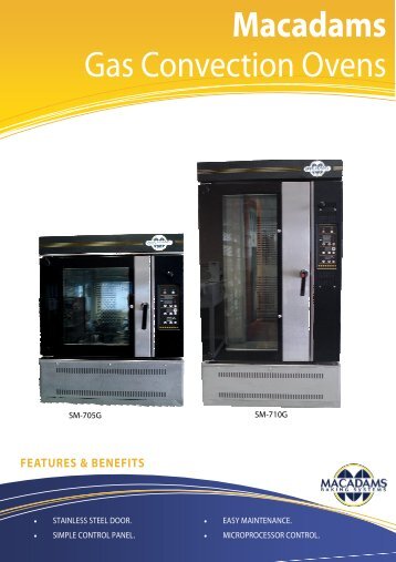 Gas Convection Oven front - Macadams