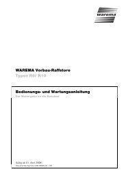 Vorbau-Raffstore Typ R 6/10 - Warema